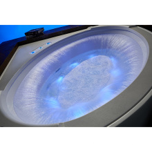 Bolande Colorful LED Corner Tub 360 Waterfall Luxury Bathtub Freestanding Whirlpool Massage Acrylic Modern Hotel Included <1.5M